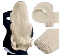 Easyouth Capelli Extension In Tessitura Bionde Extensions Tessitura Capelli Veri Bianco Biondo Weft Remy Human Hair Extension Invisibile #1000 45cm 100g
