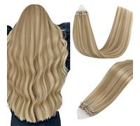 Easyouth Extension Microring Capelli Veri Microring Bionda Chiara Highlights Bleach Bionda Extensions Capelli Veri Con Microring 50g 50cm #16P22