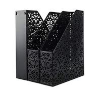 EasyPAG Confezione da 3 Metallo Verticale Portariviste Scrivania Organizzatore Ufficio Porta Raccoglitori Vassoio Carta A4 Ripiano Portacorrispondenza,Nero