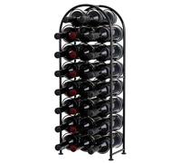 EasyPAG Porta Bottiglie di Vino da Terra per 23 Bottiglie Metallo,Portabottiglie da Pavimento,Portavino Autoportante per Casa & Cucina,Nero