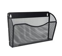 EasyPAG Portadocumenti a Parete A4 1 Tasca Orizzontale Metallo Rete,Portariviste a Muro,Porta Lettere da Appendere,Organizzatore Posta da Muro per Ufficio & Casa,Nero