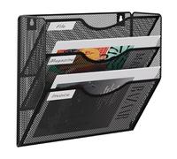 EasyPAG Portadocumenti a Parete A4 3 Compartimenti Metallo Rete,Portariviste a Muro,Porta Lettere da Appendere,Organizzatore Posta da Muro per Ufficio & Casa,Nero