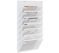 EasyPAG Portadocumenti a Parete A4 8 Compartimenti Metallo Rete Assemblabile,Portariviste a Muro,Porta Lettere da Appendere,Organizzatore Posta da Muro per Ufficio & Casa,Bianco