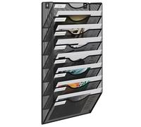 EasyPAG Portadocumenti a Parete A4 8 Compartimenti Metallo Rete,Portariviste a Muro,Porta Lettere da Appendere,Organizzatore Posta da Muro per Ufficio & Casa,Nero