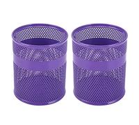 EasyPAG Portapenne da Scrivania Metallo Rete,Organizzatore Scrivania,Portamatite per Ufficio & Casa,Confezione da 2,Viola