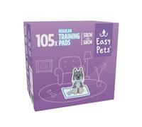 Easypets 105 pezzi - Tappetini addestramento per cuccioli di cane, igienici, fondo impermeabile, altamente assorbenti, antiscivolo, dimensioni 58 x 58 cm