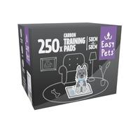 EasyPets Carbon Tappetini Igienici per Cani e Cuccioli - Al Carboni Attivi - Super Assorbenti & Impermeabili - Controllo degli Odori - 58x58 cm - Confezione 250 Pezzi