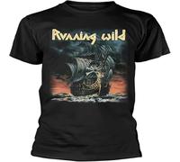 Easypitwy Running Wild Under Jolly Roger Album T Shirt Black S