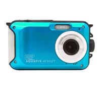 Easypix W3027-I - Fotocamera digitale Wave Iceblue da 30 megapixel, con batteria, inclusa custodia