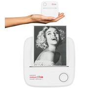 Easypix InstantFUN Pocket Printer P1 - Mini stampante portatile, stampa termica in bianco e nero, senza inchiostro, con app per smartphone, con adesivo e ricarica