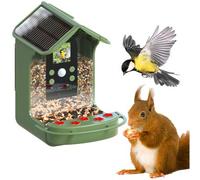 EASYPIX BirdyCam - Mangiatoia con macchina fotografica, energia solare, foto e video HD di uccelli, mangiatoia per giardino