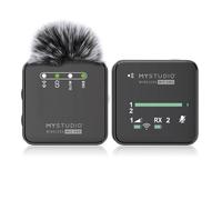 MyStudio Wireless MIC UNO • Set microfono con microfono Lavalier • Senza fili • Compatibile con smartphone e fotocamere • Custodia rigida inclusa