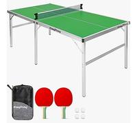 EasyPong | Tavolo da Ping Pong Verde | 182x91cm | qualità Premium | Facile da trasportare | Stabile | Ideale per Esterni e Interni | 2 Racchette + 4 Palline | Tennis da Tavolo | OriginalCup