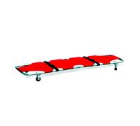 Easyred Barella Emergenza Pieghevole Per Lunghezza con ruote Rosso