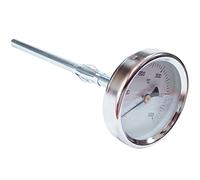 Easyricambi Termometro Forno a Legna e Barbecue Misura Temperatura da 0 a 500°C con sonda Rigida lineare 20 cm.