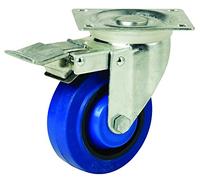 EasyRoll 15820 rotella piastra girevole con freno, blu
