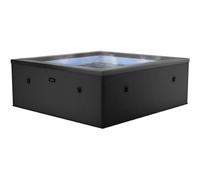 EASYSELECT Netspa Idaho 6 posti Charcoal Black - Semi-Rigida, Quadrata, Airjet Massaggianti, Riscaldamento integrato, Copertura Isolante, Volume 1100 L, Ø180 x H70 cm