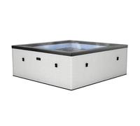 EASYSELECT Netspa Idaho 6 posti Pebble White - Semi-Rigida, Quadrata, Airjet massaggianti, Riscaldamento integrato, Copertura Isolante, Volume 1100 L, Ø180 x H70 cm