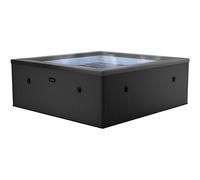 EASYSELECT Vasca idromassaggio Netspa Idaho 6 posti Carbón Nero - Semi-rigida, quadrata, idromassaggi, riscaldamento integrato, copertura isolante, Volume 1100 L, Ø180 x H70 cm