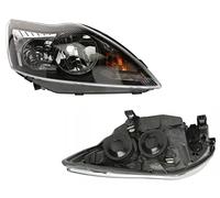 EASYSHOP24H Faro Fanale Proiettore Anteriore DX Destro Per Focus II Mk2 Restyling dal 2007 al 2011 H7 H1 Nero Con Motore Regolazione Elettrica Gruppo Ottico Luce Fanalino