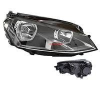 EASYSHOP24H Faro Fanale Proiettore Anteriore DX Destro Per Golf 7 MK7 VII da 2012 a 2016 Alogeno H7 H15 Regolazione Elettrica Completo di Motore Gruppo Ottico Luce Diurna Fanalino