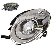 EASYSHOP24H Faro Fanale Proiettore Anteriore Superiore SX Sinistro Per FT 500L 500 L da 2012 Alogeno H7 Regolazione Elettrica Completo di Motore Gruppo Ottico Fanalino Lato Guidatore