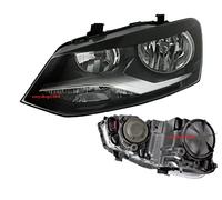 EASYSHOP24H Faro Fanale Proiettore Anteriore SX Sinistro Per Polo 6R da 2009 a 2013 H7 H7 Predisposto Regolazione Elettrica Gruppo Ottico Luce Fanalino