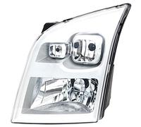 EASYSHOP24H Faro Fanale Proiettore Anteriore SX Sinistro Per Transit da 2006 a 2013 H4 Cromato Regolazione MANUALE Gruppo Ottico Luce Fanalino