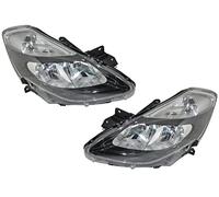 EASYSHOP24H SET 2 Faro Fanale Proiettore Anteriore Destro e Sinistro Per Clio 3 III MK3 da 2009 a 2012 H7 H7 Nero Predisposto Regolazione Elettrica Gruppo Ottico Luce Fanalino