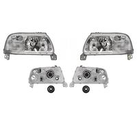 EASYSHOP24H Set 2 Faro Fanale Proiettore Anteriore Destro Sinistro Per Grand Vitara da 1998 a 2003 Alogeno H4 Gruppo Ottico Luce Fanalino