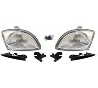 EASYSHOP24H Set 2 Faro Fanale Proiettore Anteriore Sinistro Destro Per Seicento 600 da 1998 Alogeno H4 Gruppo Ottico Luce Fanalino Regolazione Elettrica Idraulica