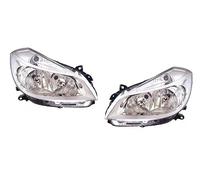 EASYSHOP24H Set 2 Faro Fanale Proiettore Anteriore Sinistro e Destro Per Clio dal 2005 al 2009 Modello H7 H7 Predisposizione Regolazione Elettrica Gruppo Ottico