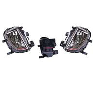 EASYSHOP24H Set 2 Faro Fanale Proiettore Fendinebbia Compatibile Per Golf 6 Gti Gtd da 2008 a 2012 Sinistro e Destro Cromato Con Lampadina Alogena H8 Fanalino Faretto Antinebbia Anteriore