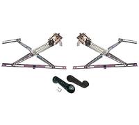 EASYSHOP24H Set 2 Meccanismo e 2 Maniglie Alzavetro Dx e Sx Compatibile Per SJ SJ410 SJ413 Samurai Santana Alzacristallo Alza Vetri Alza Cristalli Sinistro Destro Lato Guidatore Passeggero