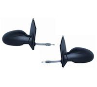 EASYSHOP24H Set 2 Specchio Specchietto Retrovisore Esterno Destro e Sinistro Compatibile Per Smart Fortwoo 450 451 da 1998 a 2007 Meccanico Nero