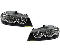 EASYSHOP24H Set di 2 Faro Fanale Proiettore Anteriore Destro e Sinistro Per Alfa 156 dal 2003 H1 H7 Predisposto Regolazione Elettrica Gruppo Ottico Luce Fanalino Guidatore e Passeggero