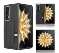 EasyShow Custodia per Honor Magic V2, Honor Magic V2 Porta carte di credito in pelle Custodia con, Schermo Pieghevole Cassa in, Cover per Honor Magic V2-nero