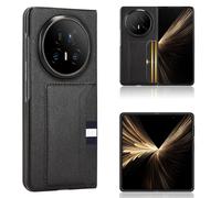 EasyShow Custodia per Honor Magic V5, Porta carte di credito in pelle Custodia con, Schermo Pieghevole Cassa in, Cover per Honor Magic V5-nero