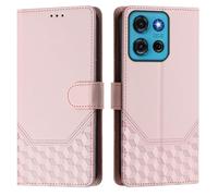 EasyShow Custodia per Motorola Moto G75, Case per telefono con motivo a nido d'ape in rilievo, Supporto Stand, Slot per Schede e Protezione Integrale Adatto per Motorola Moto G75 Cellulare