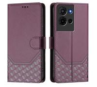 EasyShow Custodia per TCL K32/K33, Case per telefono con motivo a nido d'ape in rilievo, Supporto Stand, Slot per Schede e Protezione Integrale Adatto per TCL K32/K33 Cellulare