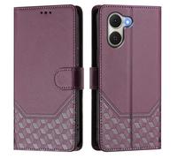 EasyShow Custodia per Tecno Spark Go 3, Case per telefono con motivo a nido d'ape in rilievo, Supporto Stand, Slot per Schede e Protezione Integrale Adatto per Tecno Spark Go 3 Cellulare