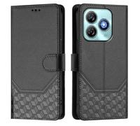 EasyShow Custodia per ZTE Blade A75 4G, Case per telefono con motivo a nido d'ape in rilievo, Supporto Stand, Slot per Schede e Protezione Integrale Adatto per ZTE Blade A75 4G Cellulare