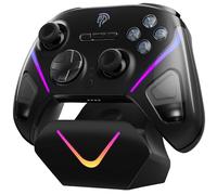 EasySMX D10 Controller PC Wireless - Joystick TMR, Grilletti Dual-Mode, Tasti Meccanici, Polling 1000Hz, RGB - Bluetooth Gaming Controller per PC/Switch/Switch 2/ iOS con Dock di Ricarica-Nero