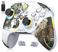 EasySMX X15 Controller Wireless per PC con 7 Luci RGB, Bluetooth con Joystick Hall, Trigger Hall, Pulsanti Programmabili - Compatibile con PC/Switch/Telefono/Tablet-Wukong