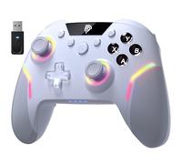EasySMX X20 Elite Wireless Controller PC con Hall Grilletto Commutabile 2 in 1- Joystick Hall Rimovibile- Joystick per PC con Pulsanti Meccanici- RGB Luce- Batteria da 1000mAh per PC/Switch/Mobile