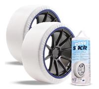2 Pezzi Calze da Neve Omologate EN 16662-1 Bianco, Catene da Neve Tessile