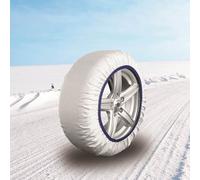 2 Pezzi Calze da Neve Omologate EN 16662-1 Bianco, Catene da Neve Tessile