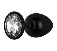 Easytoys Anal Collection - plug anale con pietra - S (nero)