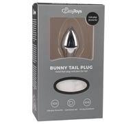 Easytoys Bunny Tail Plug Silver/White