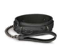 Easytoys - collare fetish con guinzaglio (nero)
